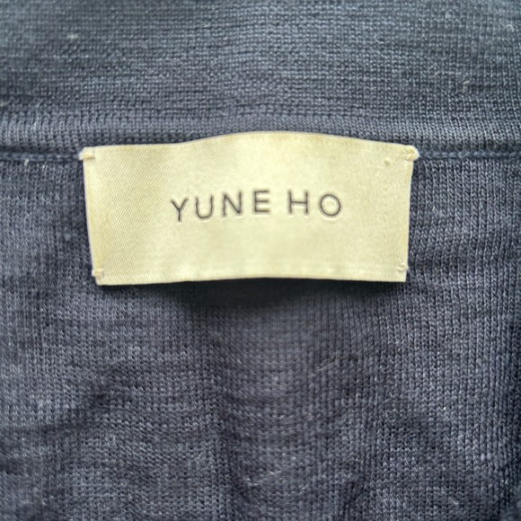 Navy wool blend polo - Picture 2 of 3